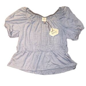 Knox Rose Target NWT periwinkle blue elastic waist blouse